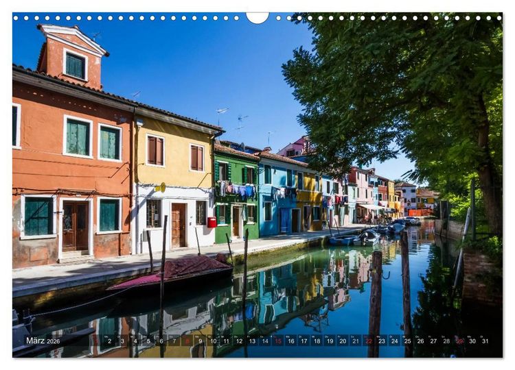 Produktbild: BURANO Charmante und farbenfrohe Insel (Wandkalender 2026 DIN A3 quer), CALVENDO Monatskalender