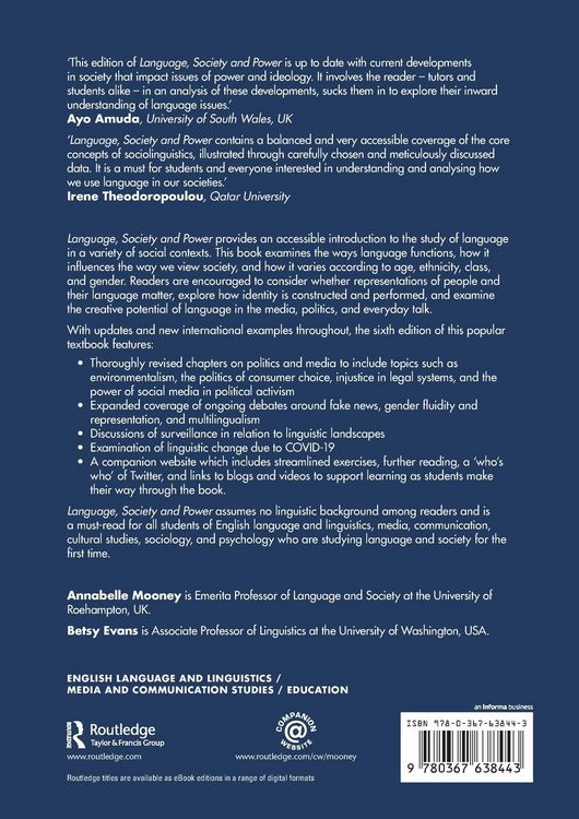 Produktbild: Language, Society and Power