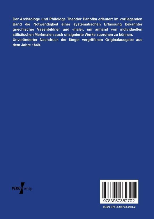 Produktbild: Von den Namen der Vasenbildner in Beziehung zu ihren bildlichen Darstellungen