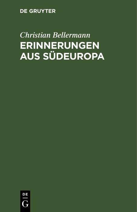 Produktbild: Erinnerungen aus S&uuml;deuropa