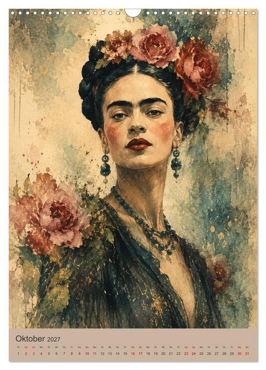Produktbild: Boho Frauen Kunstkalender - 12 Vintage Kunstportr&auml;ts (Wandkalender 2027 DIN A3 hoch), CALVENDO Monatskalender