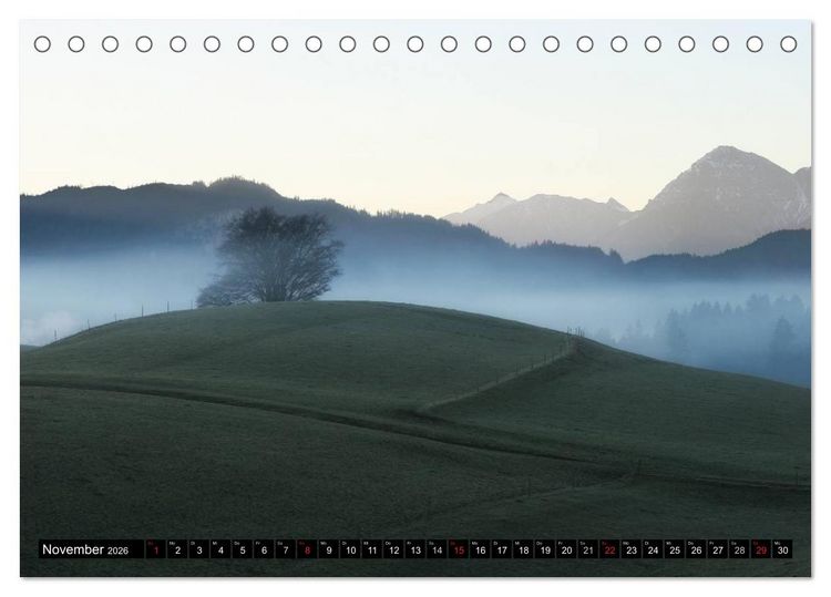 Produktbild: Ein Jahr im Allg&auml;u (Tischkalender 2026 DIN A5 quer), CALVENDO Monatskalender