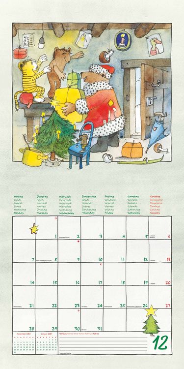 Produktbild: Janosch 2026 - Broschürenkalender 30x30 cm (30x60 geöffnet) - Kalender mit Platz für Notizen - inkl. Poster - Bildkalender - Wandplaner - Wandkalender