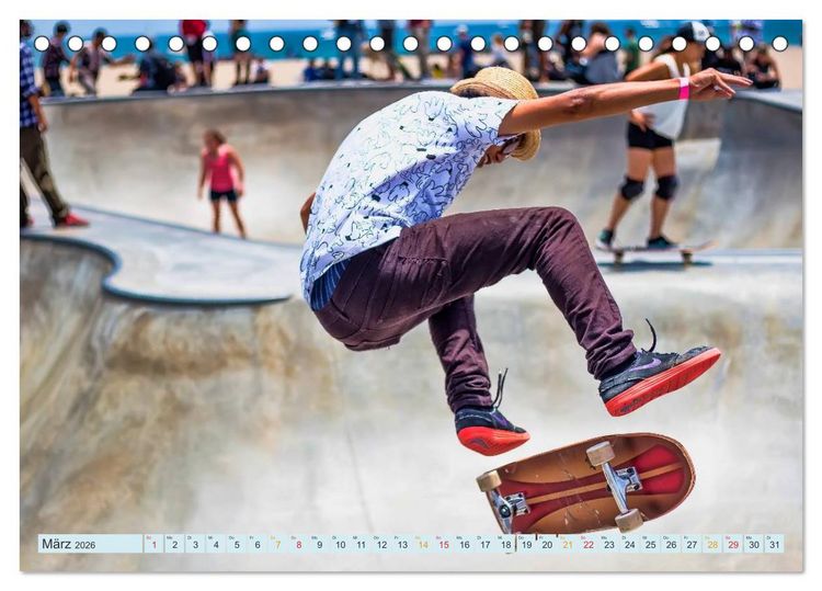 Produktbild: Skateboarding - nichts f&uuml;r Weicheier (Tischkalender 2026 DIN A5 quer), CALVENDO Monatskalender