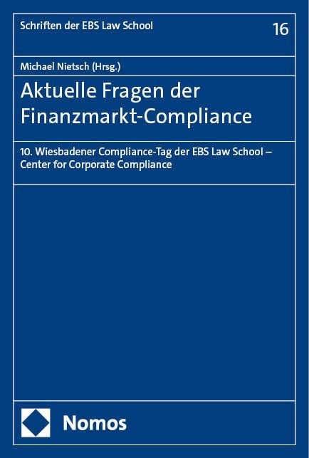 Produktbild: Aktuelle Fragen der Finanzmarkt-Compliance