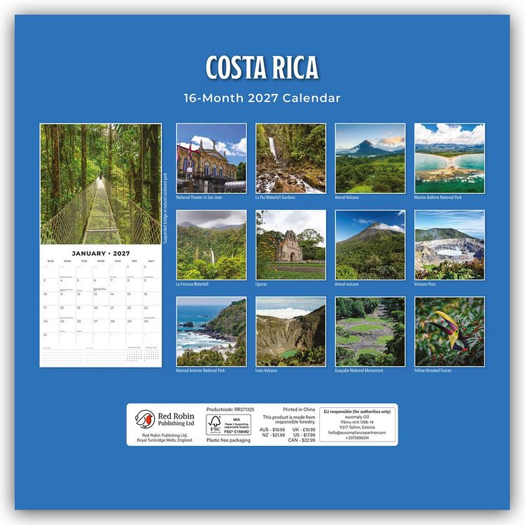 Produktbild: Costa Rica 2027 &ndash; 16-Monatskalender