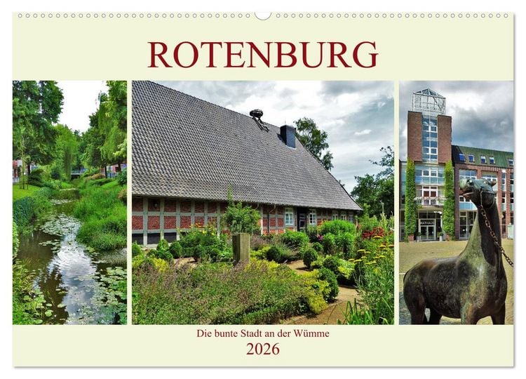 Produktbild: Rotenburg - Die bunte Stadt an der W&uuml;mme (Wandkalender 2026 DIN A2 quer), CALVENDO Monatskalender