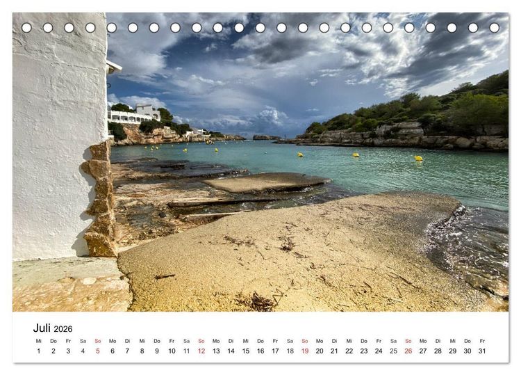Produktbild: Wandern auf Menorca (Tischkalender 2026 DIN A5 quer), CALVENDO Monatskalender