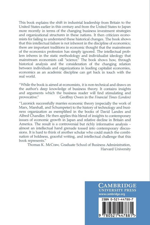 Produktbild: Business Organization and the Myth of the Market Economy