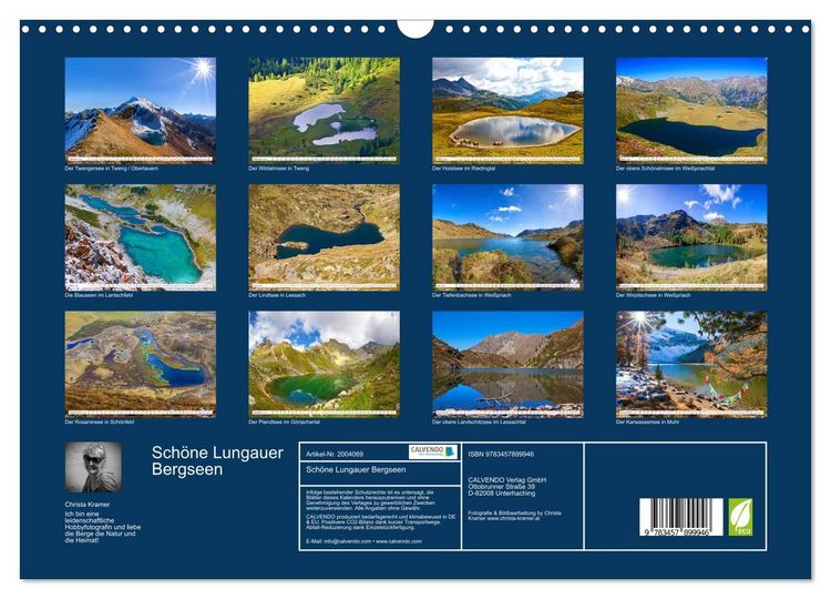Produktbild: Sch&ouml;ne Lungauer Bergseen (Wandkalender 2026 DIN A3 quer), CALVENDO Monatskalender