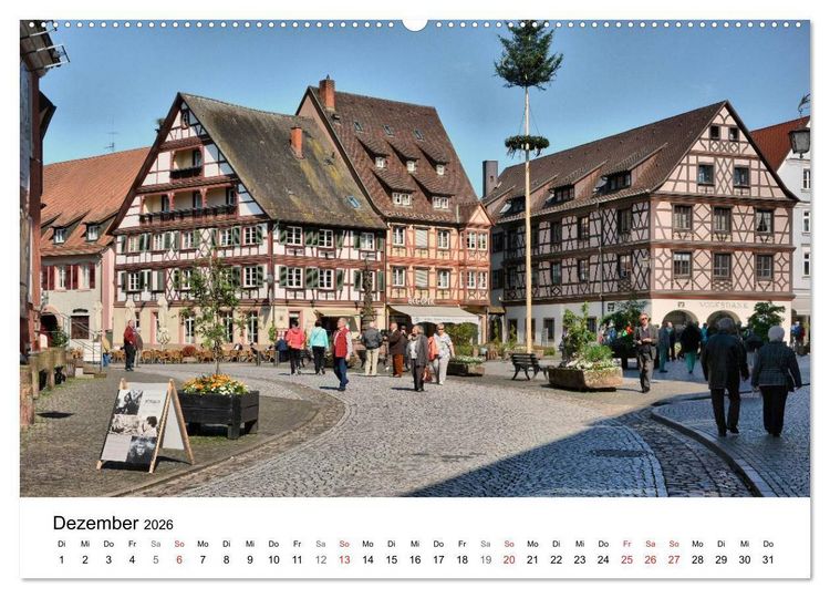 Produktbild: Gengenbach - romantisches Kleinod im Schwarzwald (hochwertiger Premium Wandkalender 2026 DIN A2 quer), Kunstdruck in Hochglanz