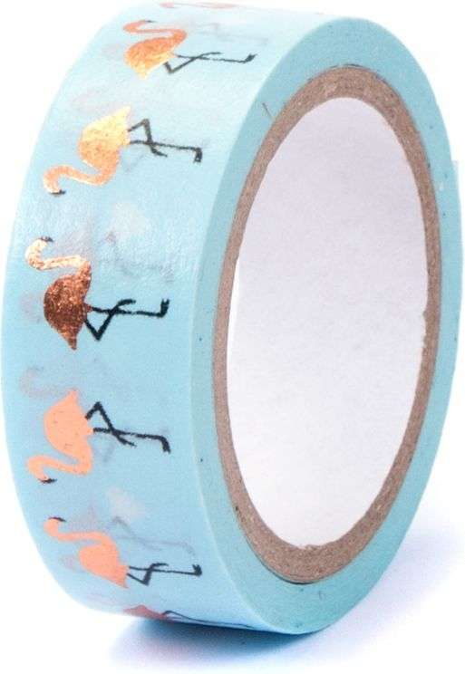 Produktbild: FOLIA&reg; Washi Tape Hotfoil, Flamingos rosegold