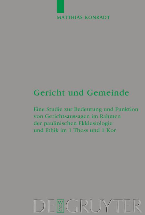 Produktbild: Gericht und Gemeinde