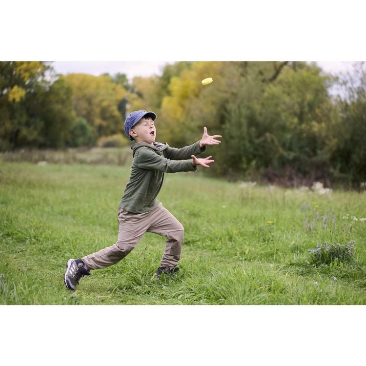 Produktbild: HABA 2013974001 - Terra Kids, Catch Me! Pocket-Frisbee/Mini-Frisbee, blau/gelb, 2er-Set, Adventure to go/No.12