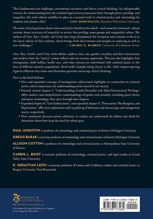 Produktbild: Class, Race, Gender, and Crime
