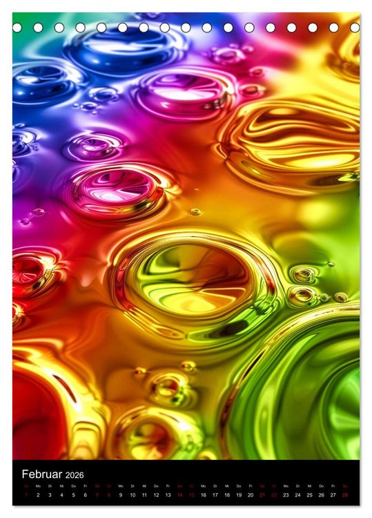 Produktbild: Tanz der Farben - Bunt durch das Jahr (Tischkalender 2026 DIN A5 hoch), CALVENDO Monatskalender