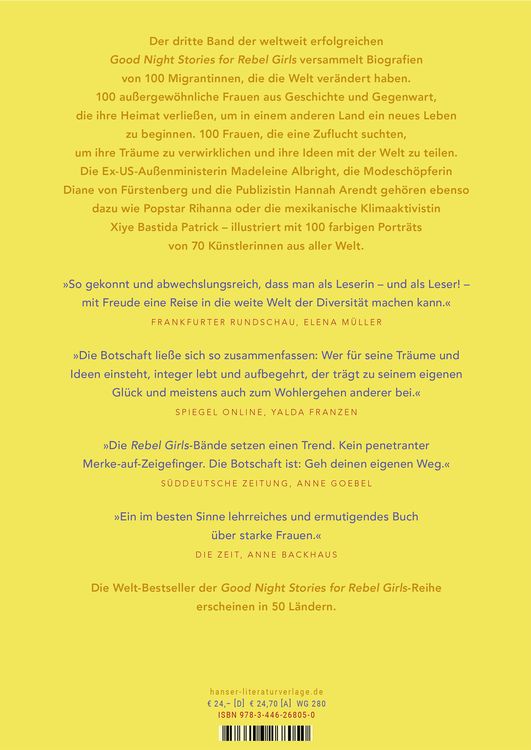 Good Night Stories for Rebel Girls - 100 Migrantinnen, die die Welt verändern