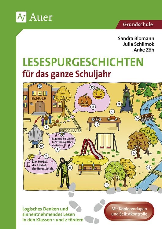Produktbild: Lesespurgeschichten f&uuml;r das ganze Schuljahr 1/2