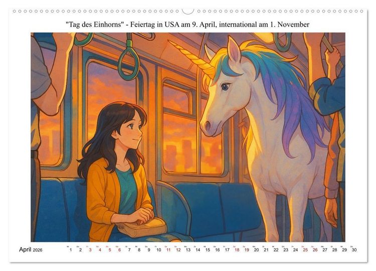 Produktbild: Kalender der kuriosen Feiertage (hochwertiger Premium Wandkalender 2026 DIN A2 quer), Kunstdruck in Hochglanz