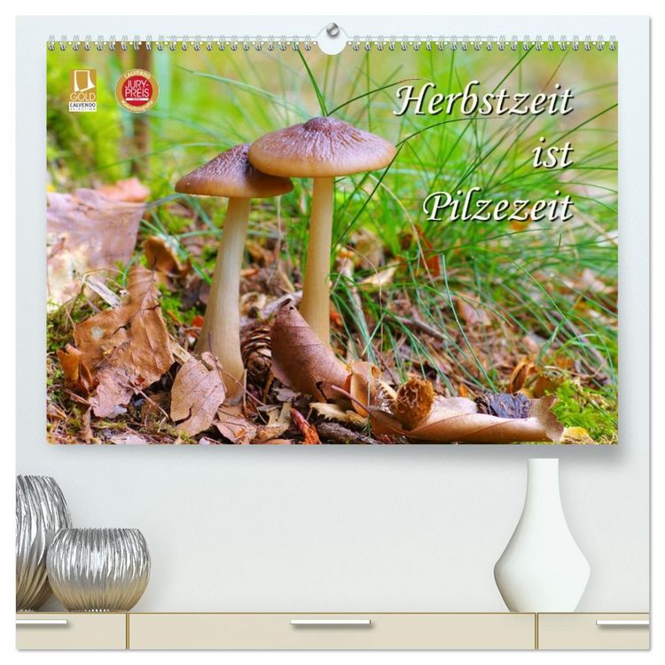 Produktbild: Herbstzeit ist Pilzezeit (hochwertiger Premium Wandkalender 2026 DIN A2 quer), Kunstdruck in Hochglanz