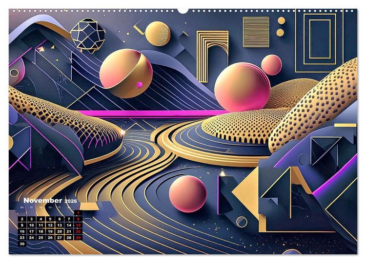 Produktbild: Objektharmonien (hochwertiger Premium Wandkalender 2026 DIN A2 quer), Kunstdruck in Hochglanz