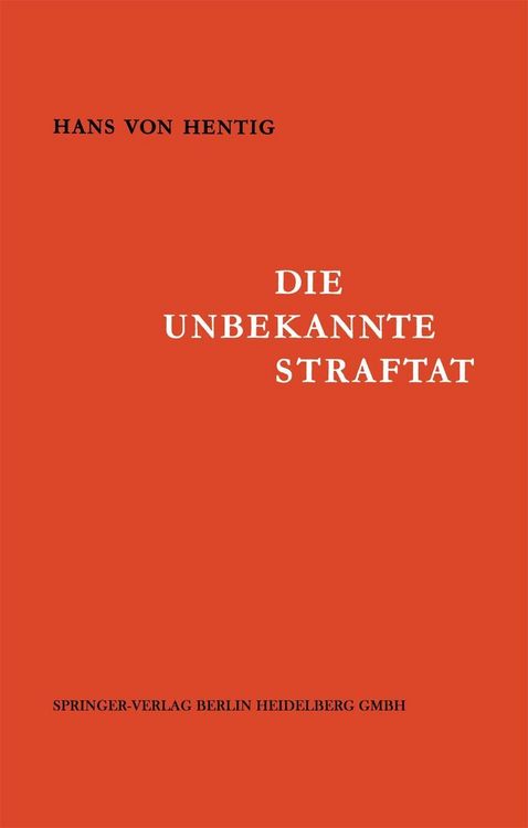 Produktbild: Die Unbekannte Straftat