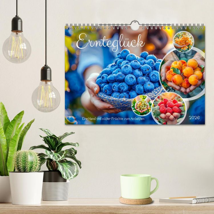 Produktbild: Erntegl&uuml;ck - Eine handvoll s&uuml;&szlig;er Fr&uuml;chte zum Anbei&szlig;en (Wandkalender 2026 DIN A4 quer), CALVENDO Monatskalender