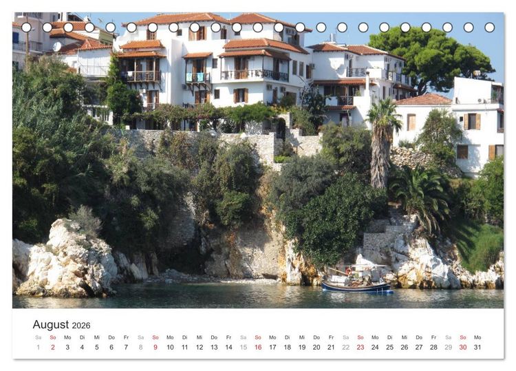Produktbild: Sporadeninsel Skiathos (Tischkalender 2026 DIN A5 quer), CALVENDO Monatskalender