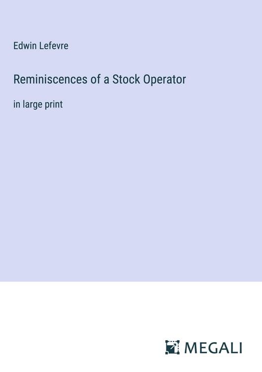 Produktbild: Reminiscences of a Stock Operator