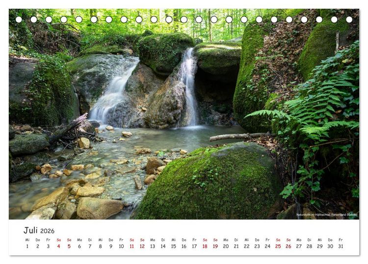 Produktbild: Heimat Entdecken: Eifel - Stille Maare und rauschende Wasser (Tischkalender 2026 DIN A5 quer), CALVENDO Monatskalender