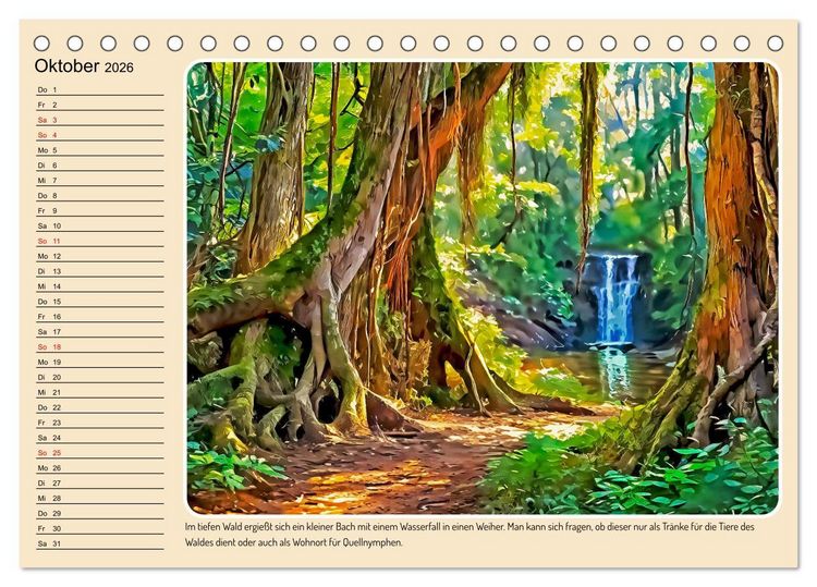 Produktbild: Orte einer M&auml;rchenwelt (Tischkalender 2026 DIN A5 quer), CALVENDO Monatskalender