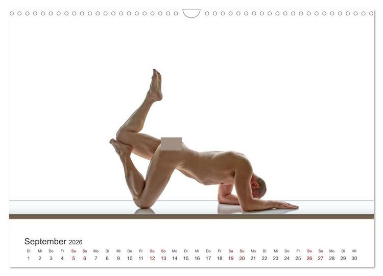 Produktbild: Form und Sinnlichkeit - minimalistische M&auml;nnerakte (Wandkalender 2026 DIN A3 quer), CALVENDO Monatskalender