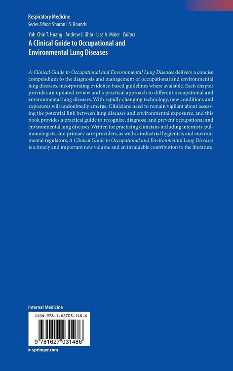 Produktbild: A Clinical Guide to Occupational and Environmental Lung Diseases