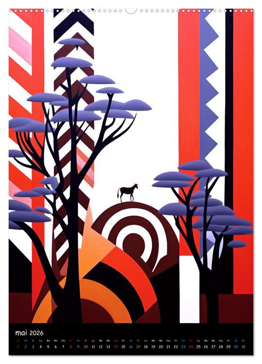 Produktbild: L'esprit africain (Calendrier mural 2026 DIN A2 horizontal), CALVENDO calendrier mensuel
