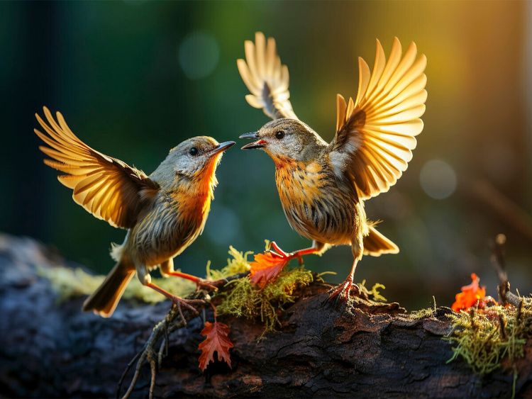 Produktbild: CALVENDO Puzzle V&ouml;gel, ein grandioser Goldener Oktober | 1000 Teile Lege-Gr&ouml;&szlig;e 64x48cm Foto-Puzzle f&uuml;r gl&uuml;ckliche Stunden