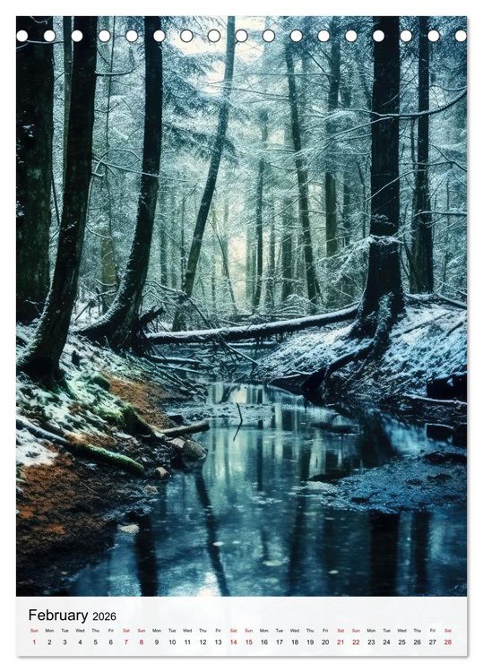 Produktbild: Dreamscapes of the Forest (Desk Calendar 2026 DIN A5 portrait), CALVENDO 12 Month DeskCalendar