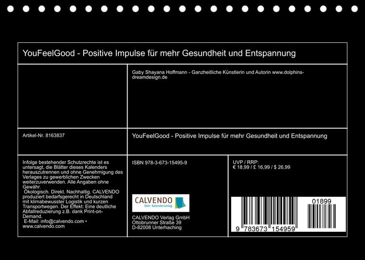 Produktbild: YouFeelGood - Positive Impulse f&uuml;r mehr Gesundheit, Entspannung und Wohlbefinden (Tischkalender 2022 DIN A5 quer)