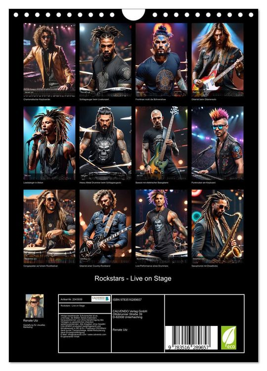 Produktbild: Rockstars - Live on Stage (Wandkalender 2026 DIN A4 hoch), CALVENDO Monatskalender