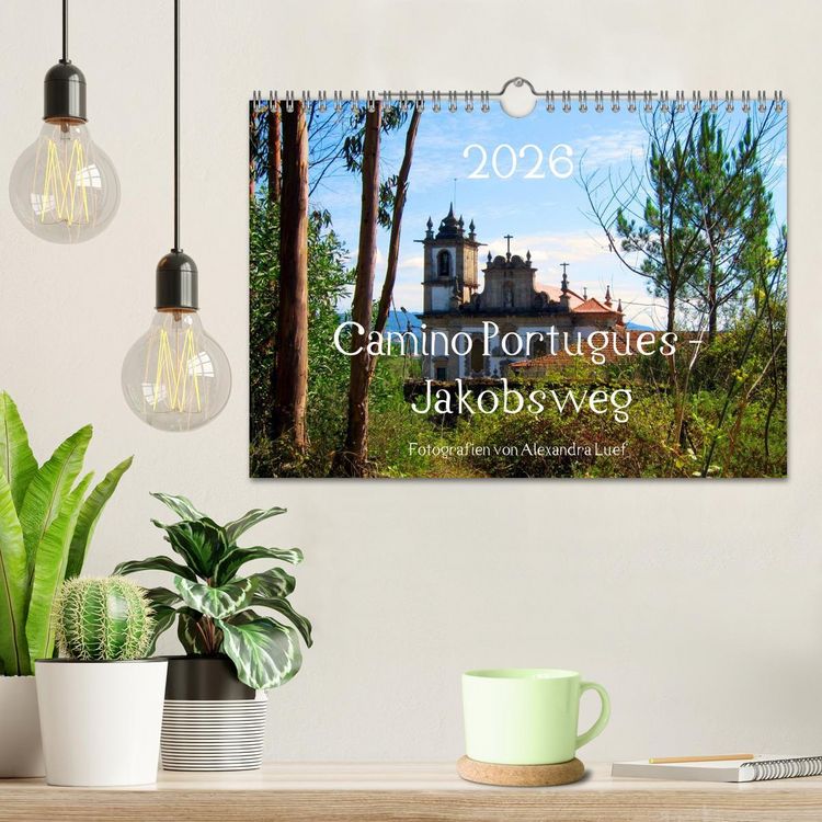 Produktbild: Camino Portugues - Jakobsweg (Wandkalender 2026 DIN A4 quer), CALVENDO Monatskalender