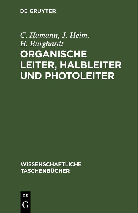 Produktbild: Organische Leiter, Halbleiter und Photoleiter