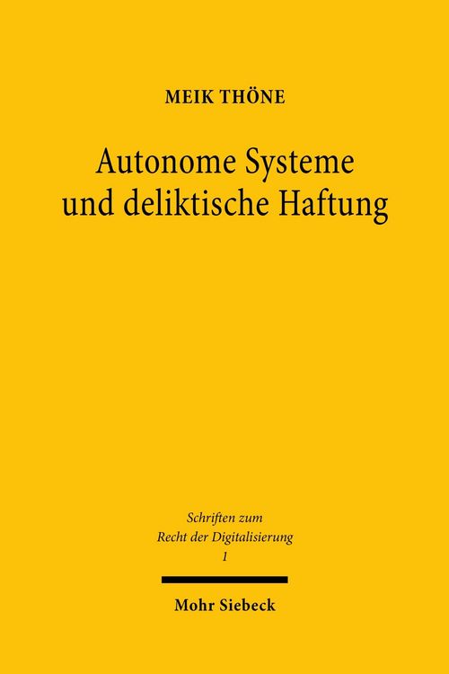Produktbild: Autonome Systeme und deliktische Haftung