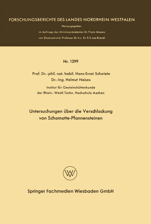 Produktbild: Untersuchungen &uuml;ber die Verschlackung von Schamotte-Pfannensteinen