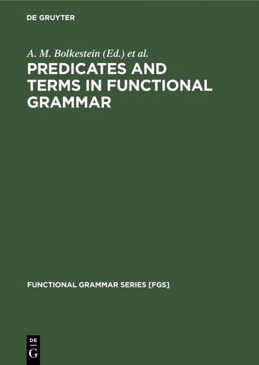 Produktbild: Predicates and Terms in Functional Grammar