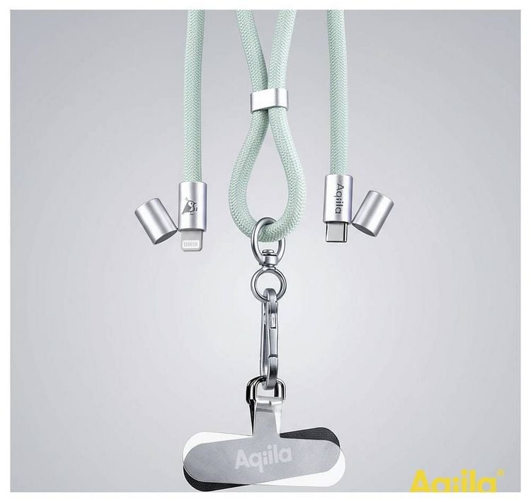 Produktbild: Aqiila USB-C&reg; Kabel USB 2.0 Apple Lightning Stecker, USB-C&reg; 1.5 m Gr&uuml;n Handykette AQLYCBPBICL3GR138