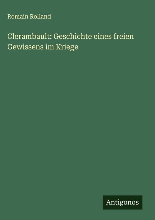 Produktbild: Clerambault: Geschichte eines freien Gewissens im Kriege