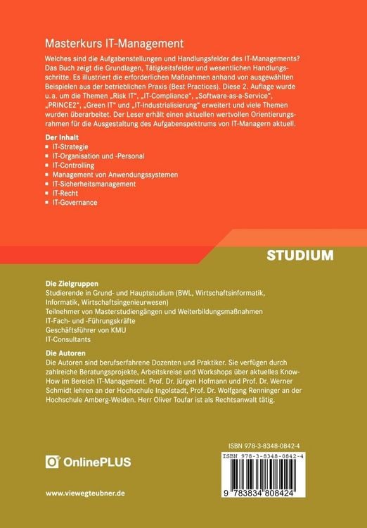 Produktbild: Masterkurs IT-Management