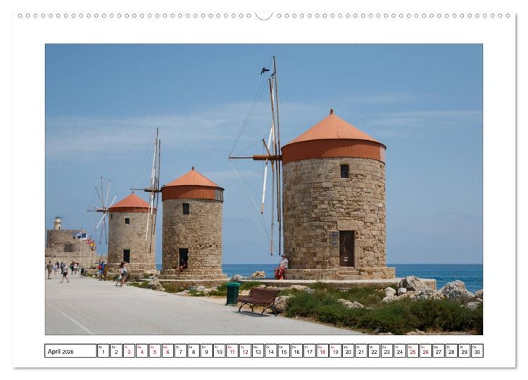 Produktbild: Rhodos, eine Sonneninsel (hochwertiger Premium Wandkalender 2026 DIN A2 quer), Kunstdruck in Hochglanz