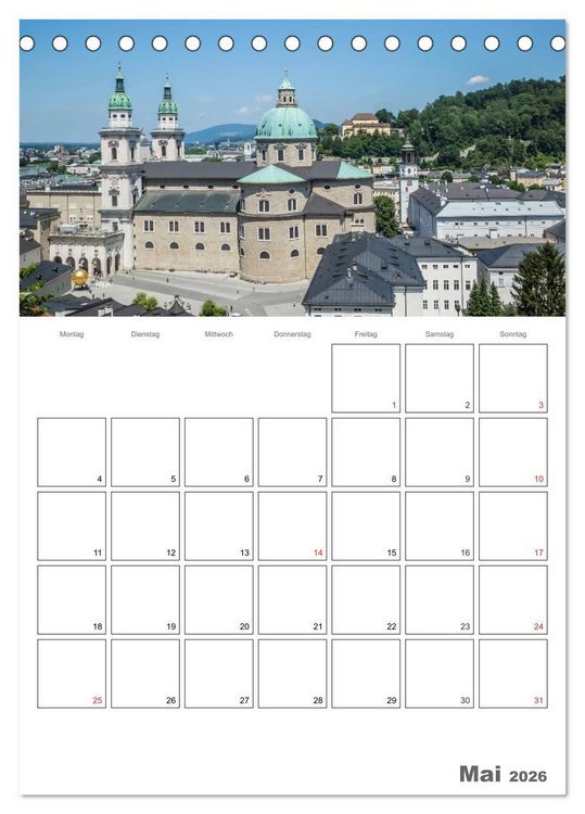 Produktbild: Bezauberndes SALZBURG / Terminplaner (Tischkalender 2026 DIN A5 hoch), CALVENDO Monatskalender