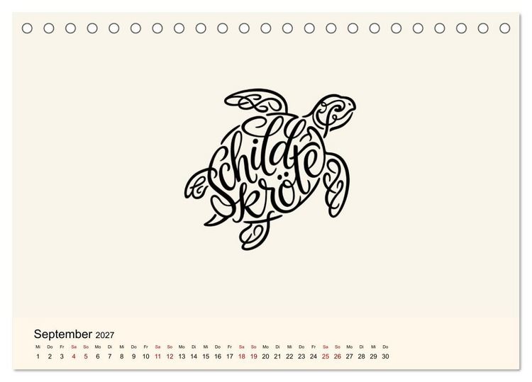 Produktbild: Buchstabentiere (Tischkalender 2027 DIN A5 quer), CALVENDO Monatskalender
