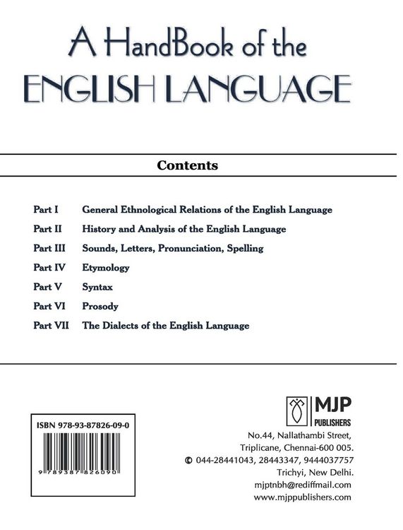 Produktbild: A HandBook of the English Language